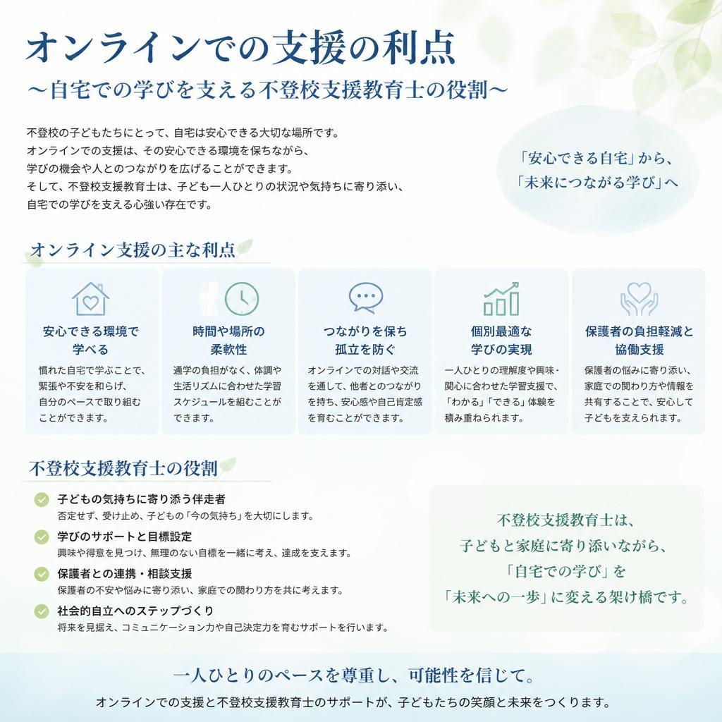 オンライン支援のメリット