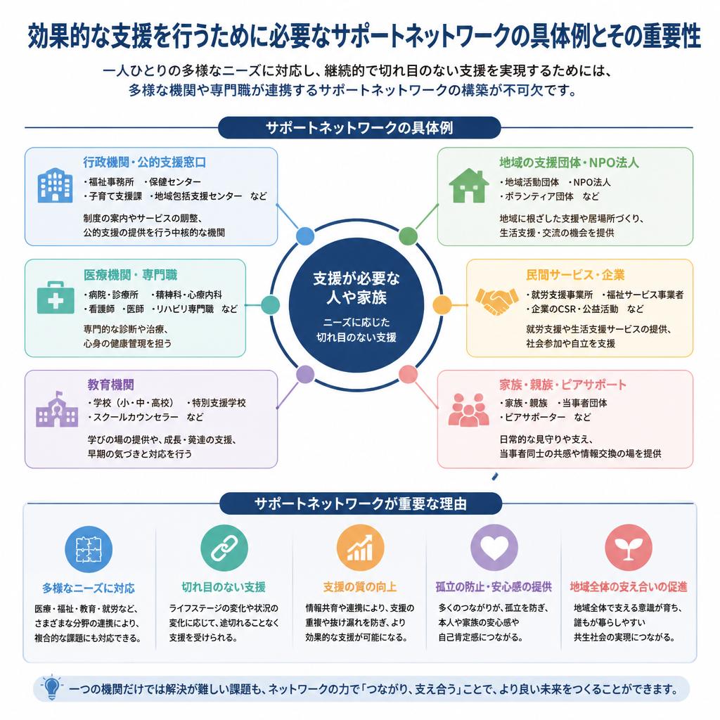 必要なサポートネットワークの構築