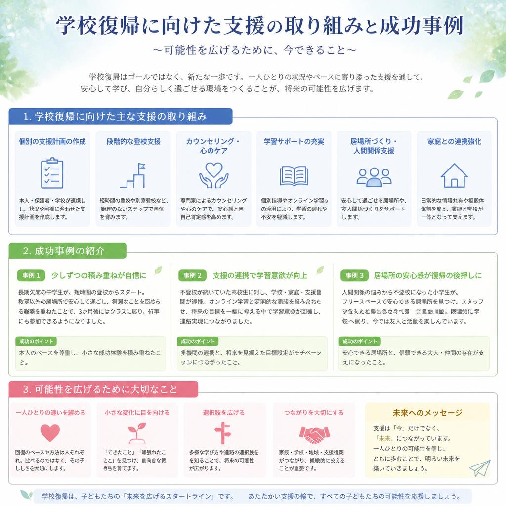 学校復帰の支援と取り組み