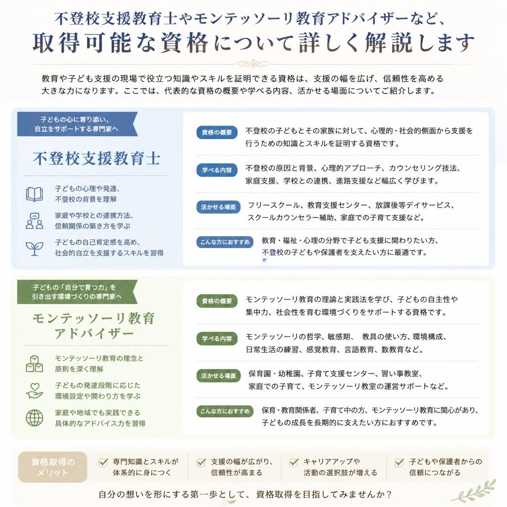 各種資格・講座のご案内