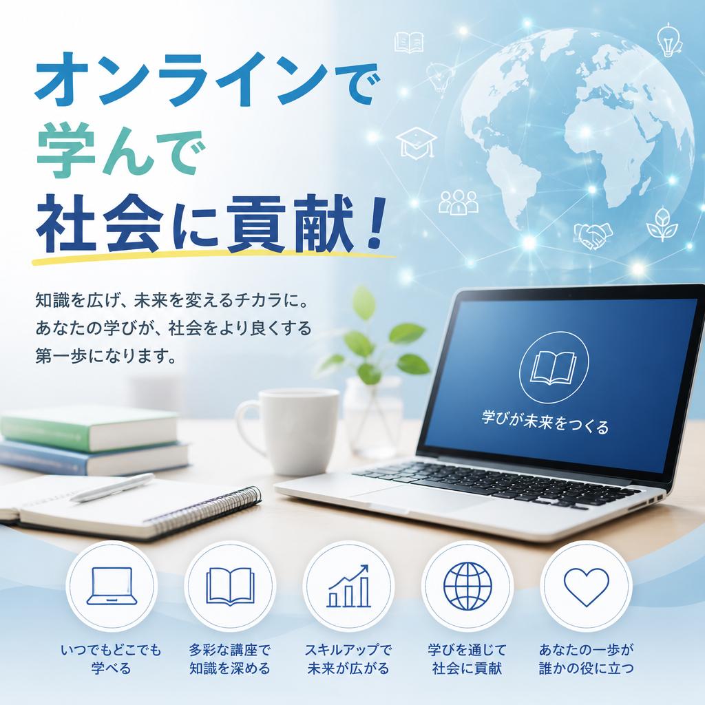 オンラインで学んで社会に貢献！
